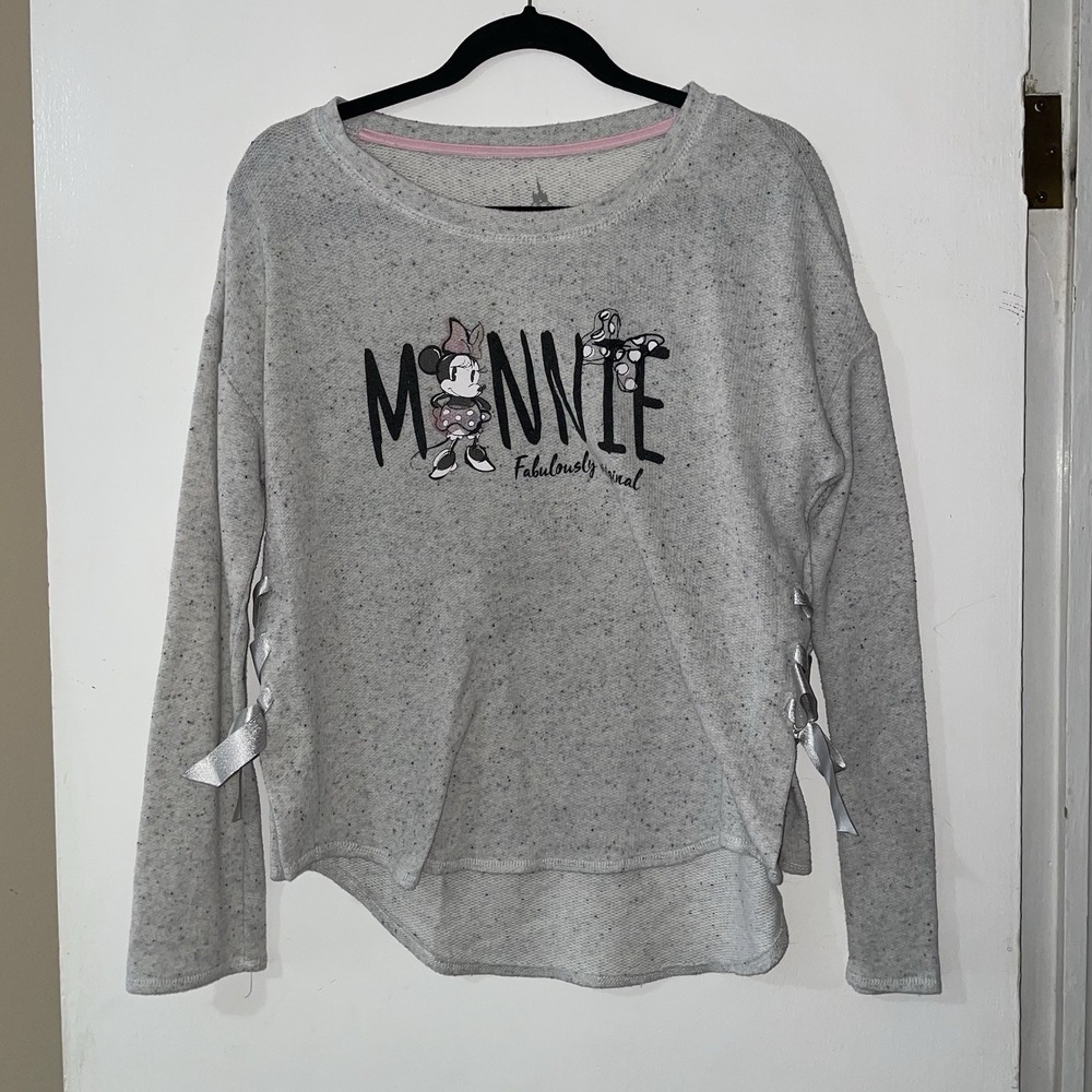 Disney Parks Side Bow‎ Minnie Mouse Sweatshirt | M
